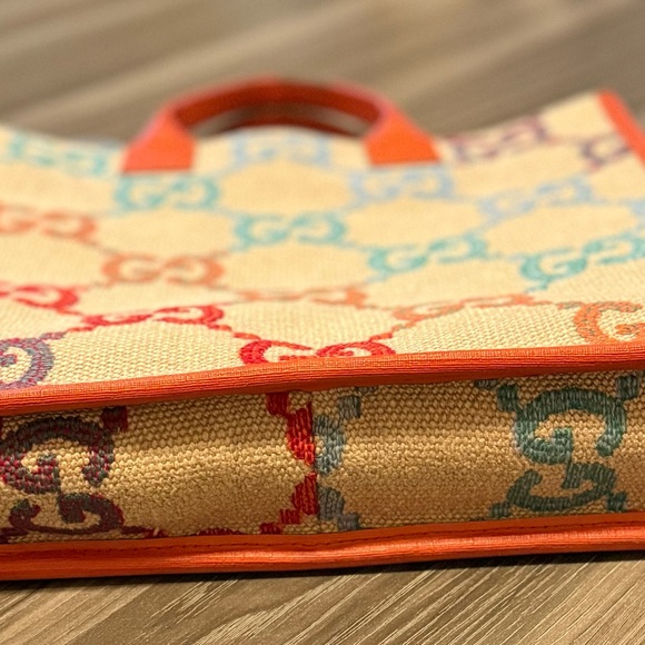 Authentic Gucci Multicolor Canvas Tote Bag - Picture 3 of 6